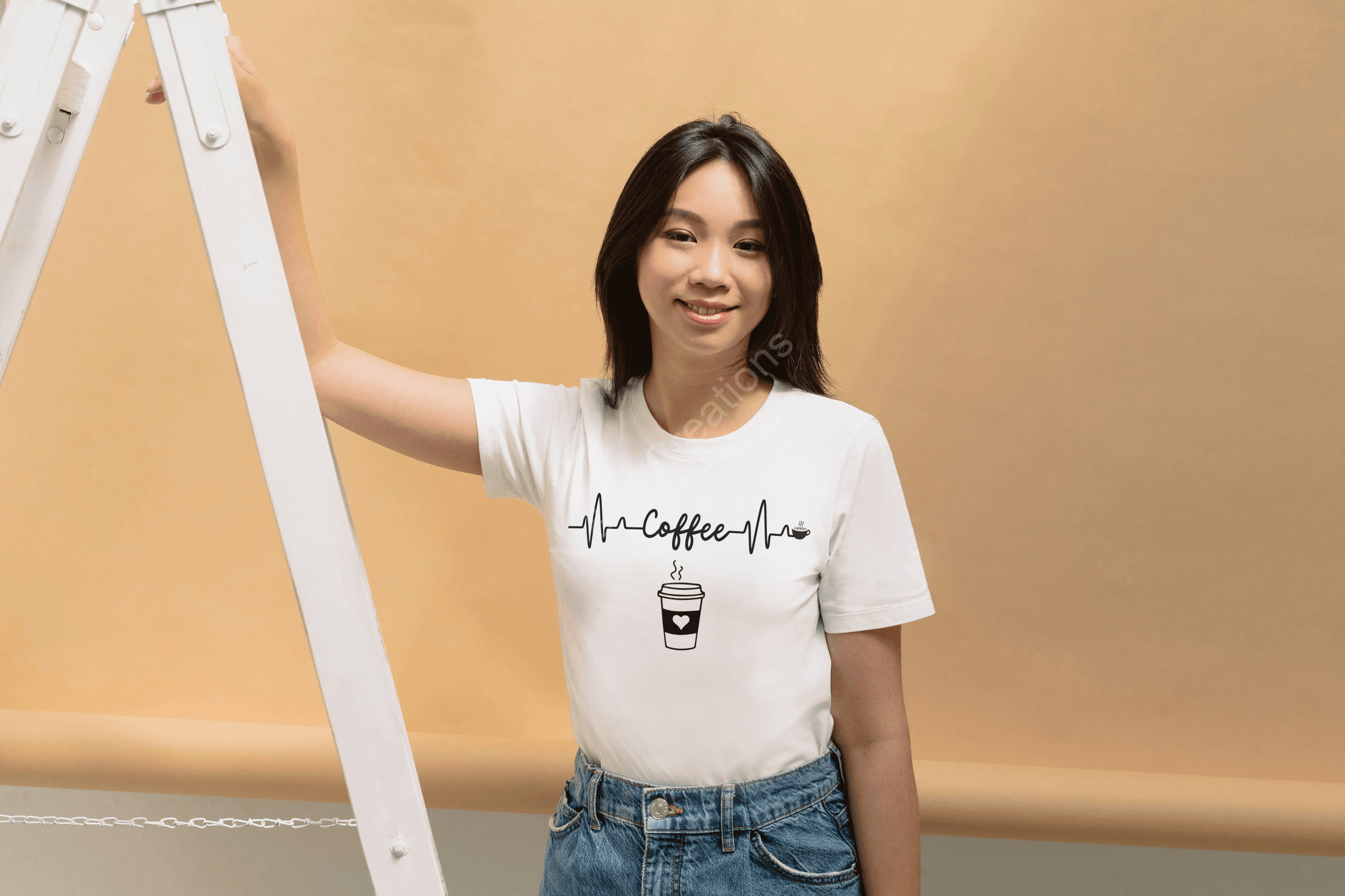 Coffee Cup - Round Neck Half Sleeve T Shirt