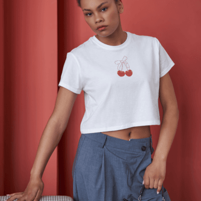 Bow with Cherries - Crop Top