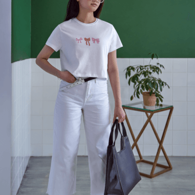 Coquette Pink Bows - Crop Top