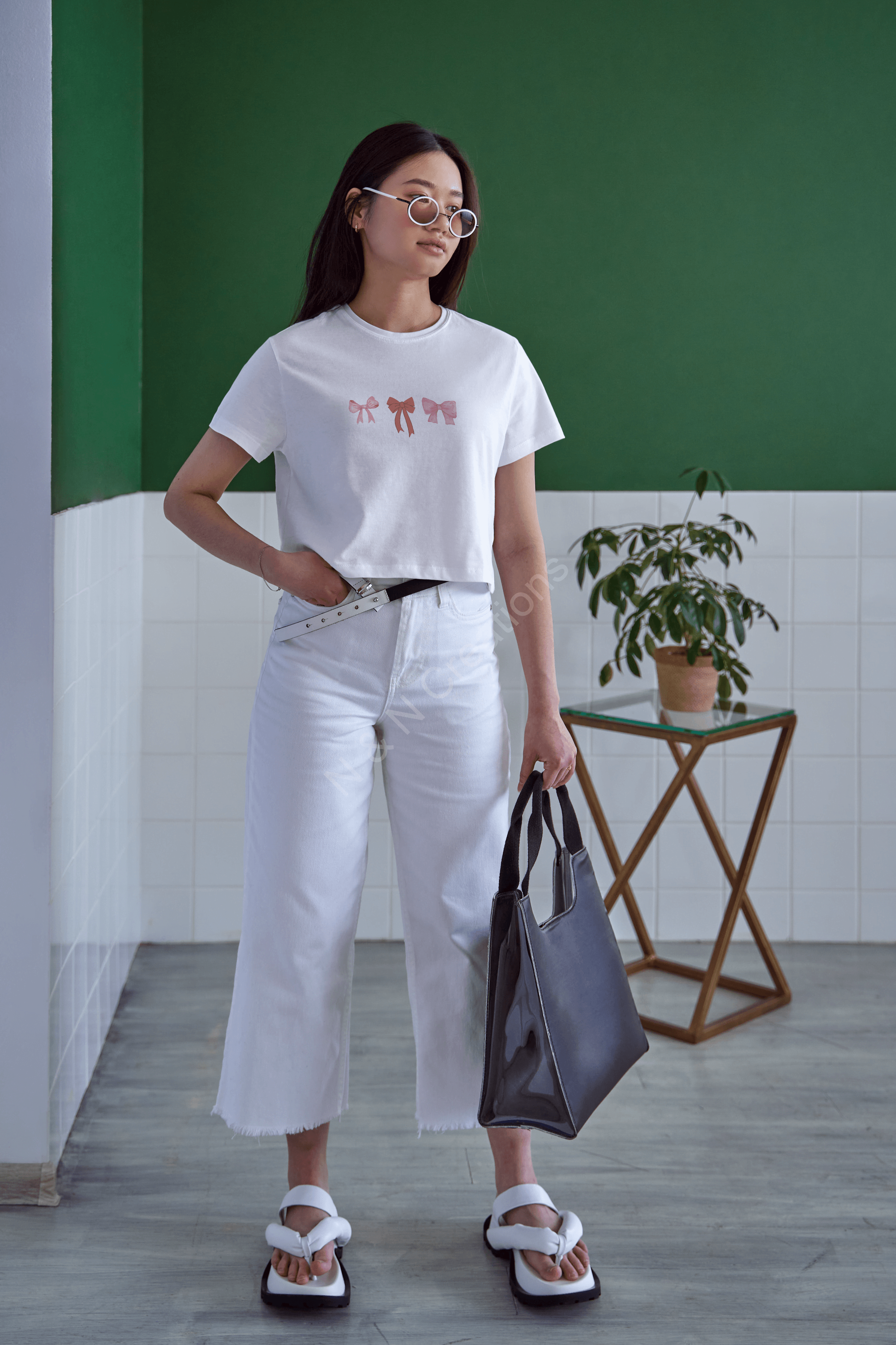 Coquette Pink Bows - Crop Top