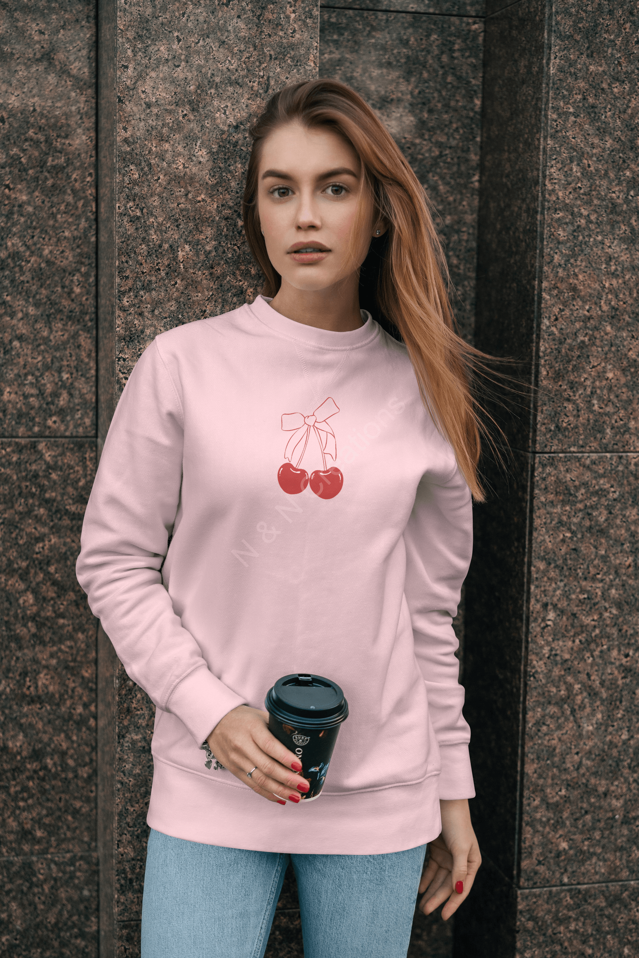 Cherry Bow - Sweatshirt
