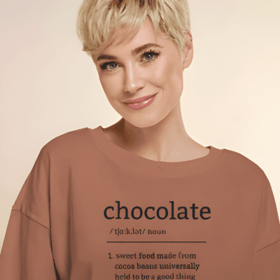 Chocolate Definition (Black Text) - Oversized Tshirt