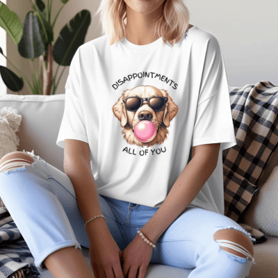 Sassy Dog ( White ) - Oversized Tshirt