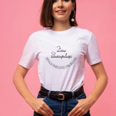 I'm simply SUPERCALIFRAGILISTICEXPIALIDOCIOUS - Round Neck Half Sleeve T-Shirt