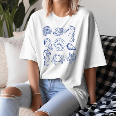 Ocean Obsessed, Fisherman Aesthetic - Oversized Tshirt