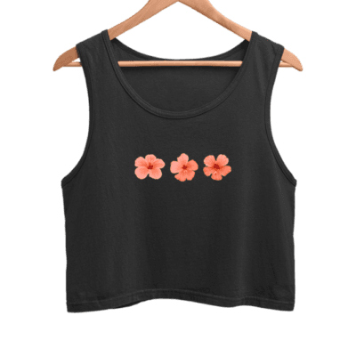 Pink Hibiscus - Crop Tank