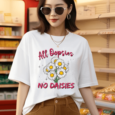All Oopsies No Daisies - Oversized Tshirt