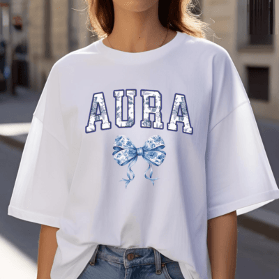 Aura Chinoiserie Bow - Oversized Tshirt
