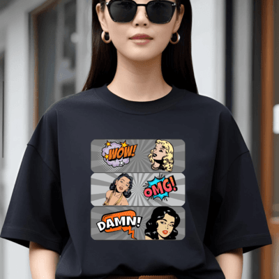 Vintage Comic Strips - Oversized T-Shirt
