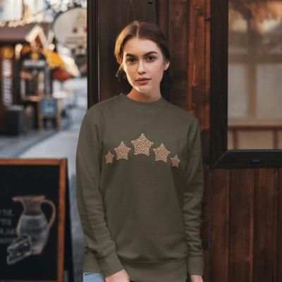 Leopard Print Stars - Sweatshirt