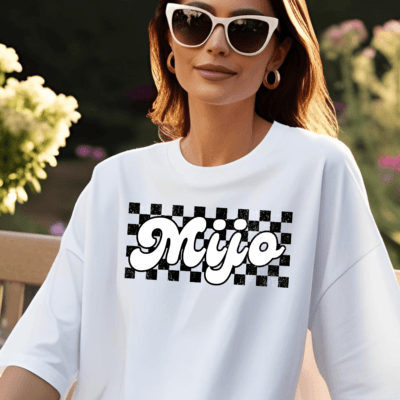 Mijo ( Distressed Checkers ) - Oversized Tshirt