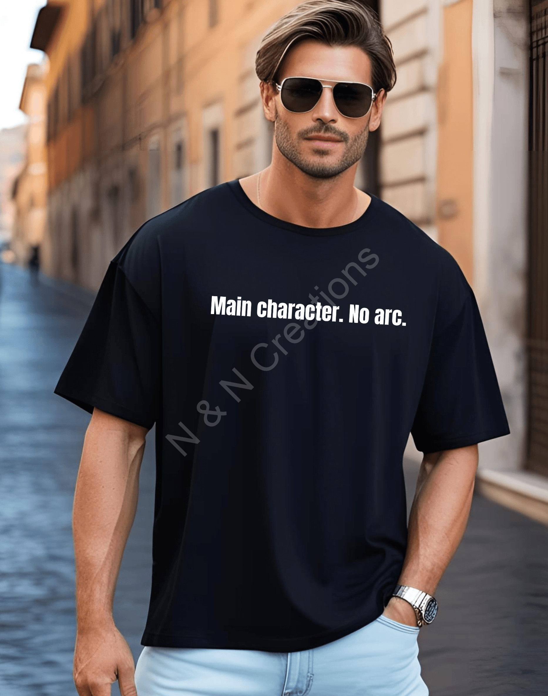 Main Character. No Arc - Oversized Tshirt