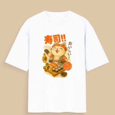 Sushi Cat - Unisex Oversized Standard T-Shirt