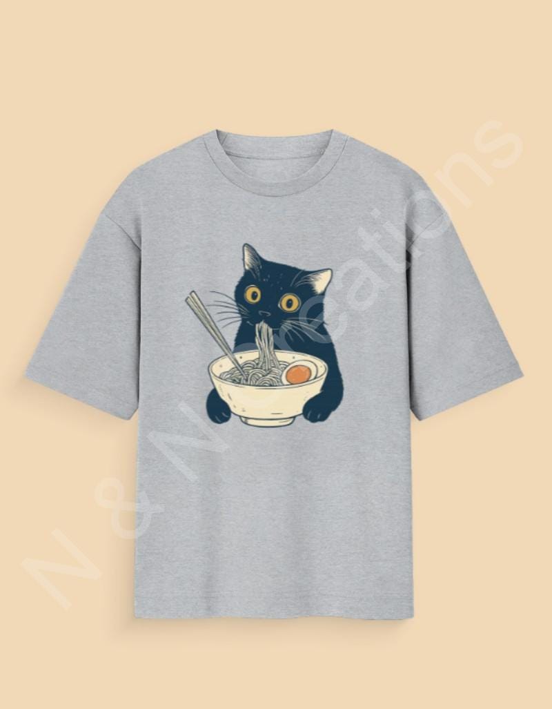 Ramen Cat - Unisex Oversized Standard T-Shirt