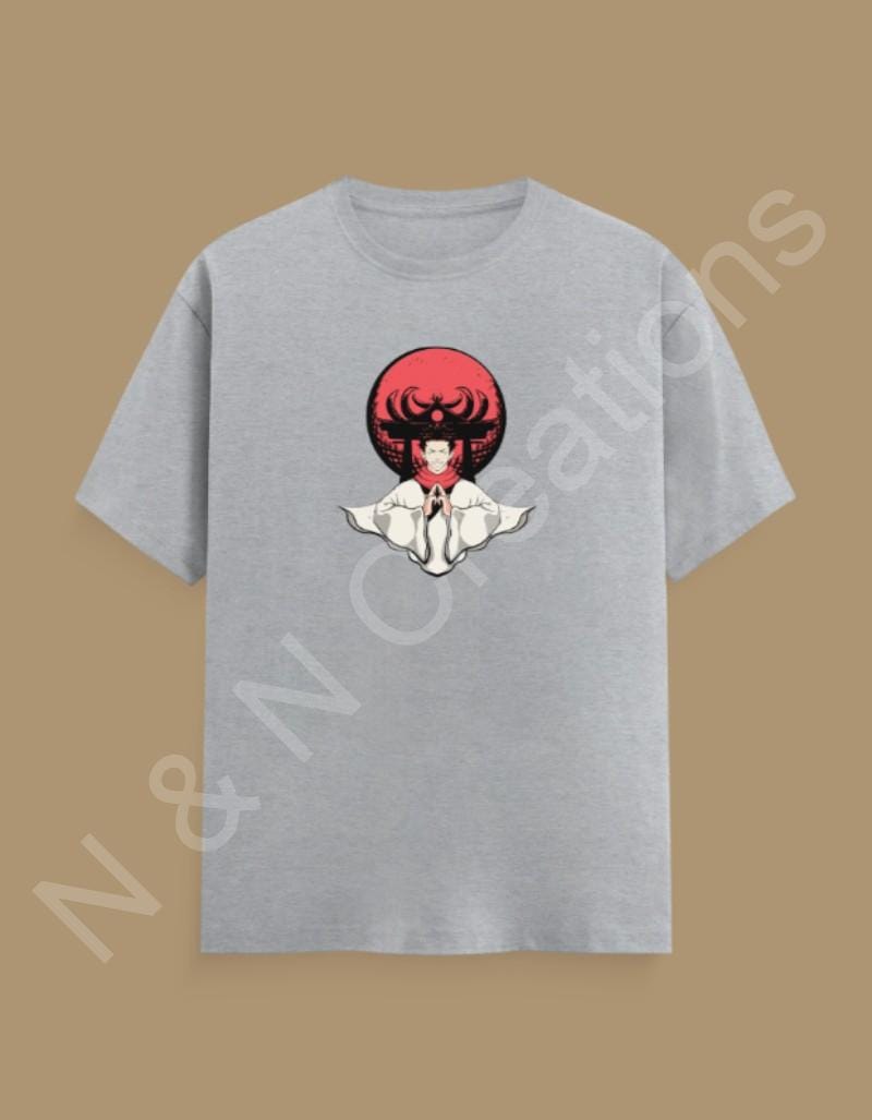 Sukuna - Men's Round Neck Regular Fit Half-Sleeve T-Shirt - Image 4