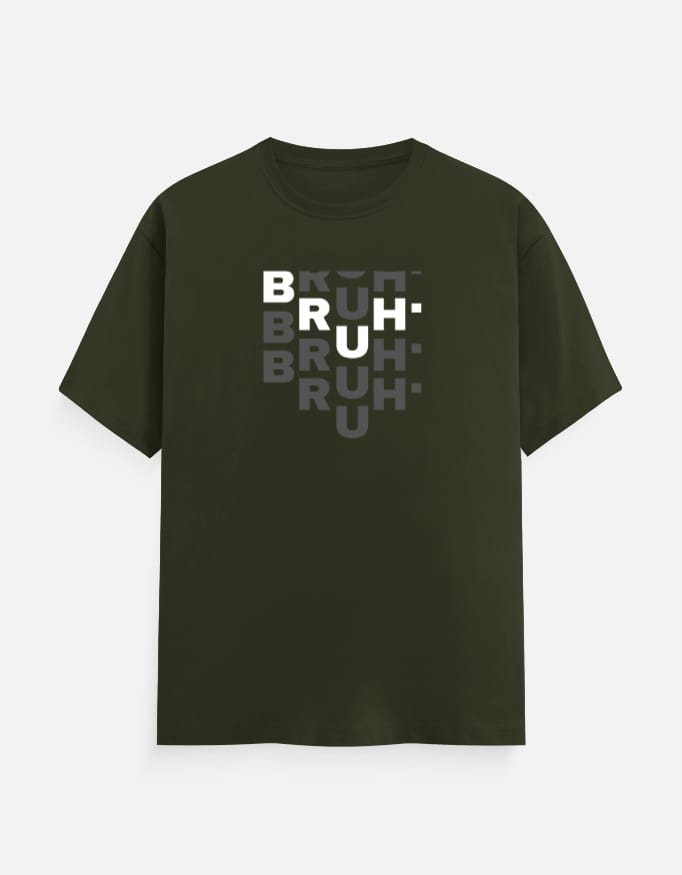 BRUH - Men's Round Neck Half-Sleeve T-Shirt - Image 2