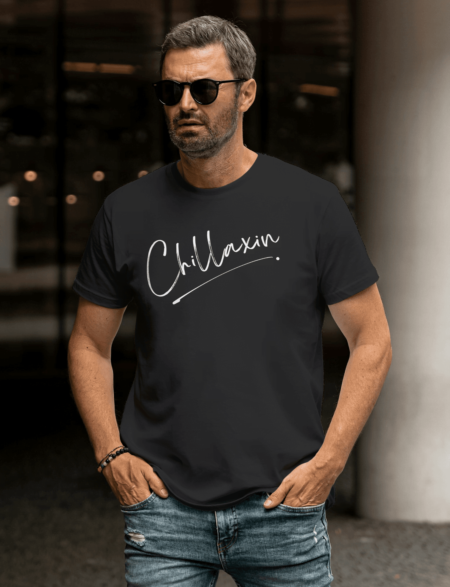 Chill + Relaxin = Chillaxin - Men's Round Neck Half Sleeve Tshirt