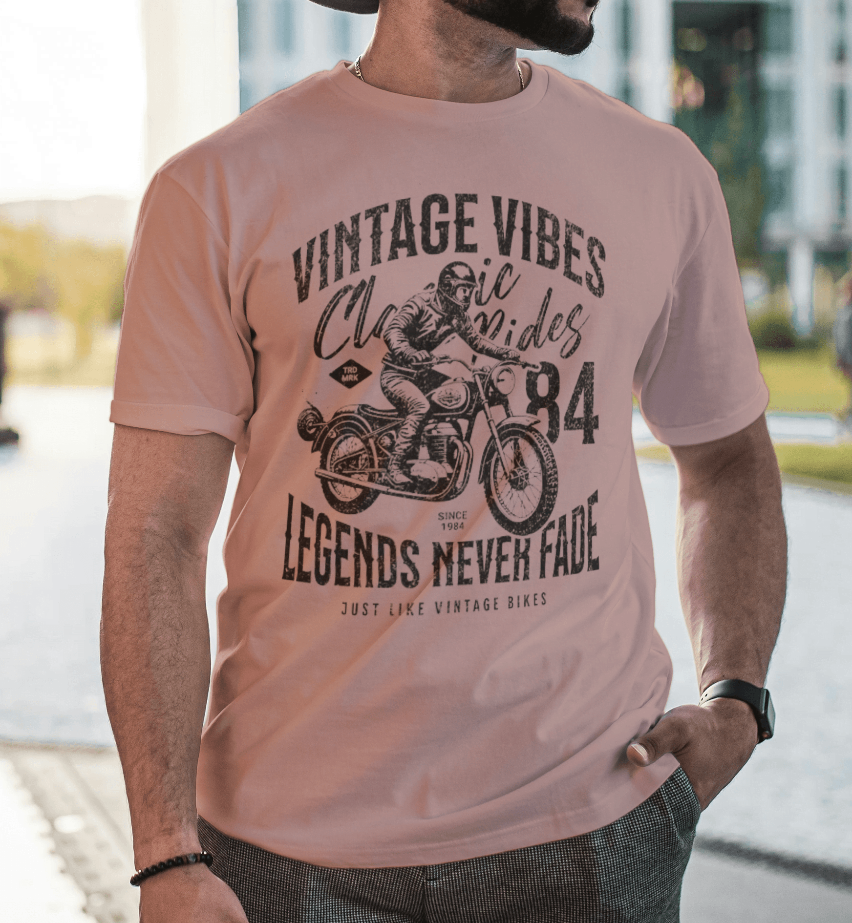 Legends Never Fade - Men’s Round Neck Regular Fit Half-Sleeve Tshirt