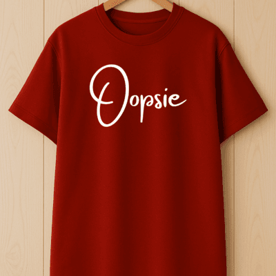 Oopsie - Women's Round Neck Half-Sleeve T-Shirt