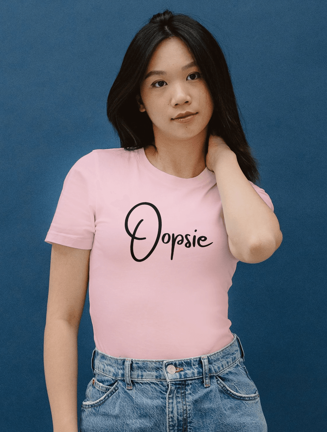 Oopsie - Women's Round Neck Half-Sleeve T-Shirt