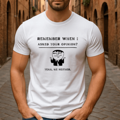 Your Opinion - Men’s Round Neck Regular Fit Half-Sleeve Tshirt