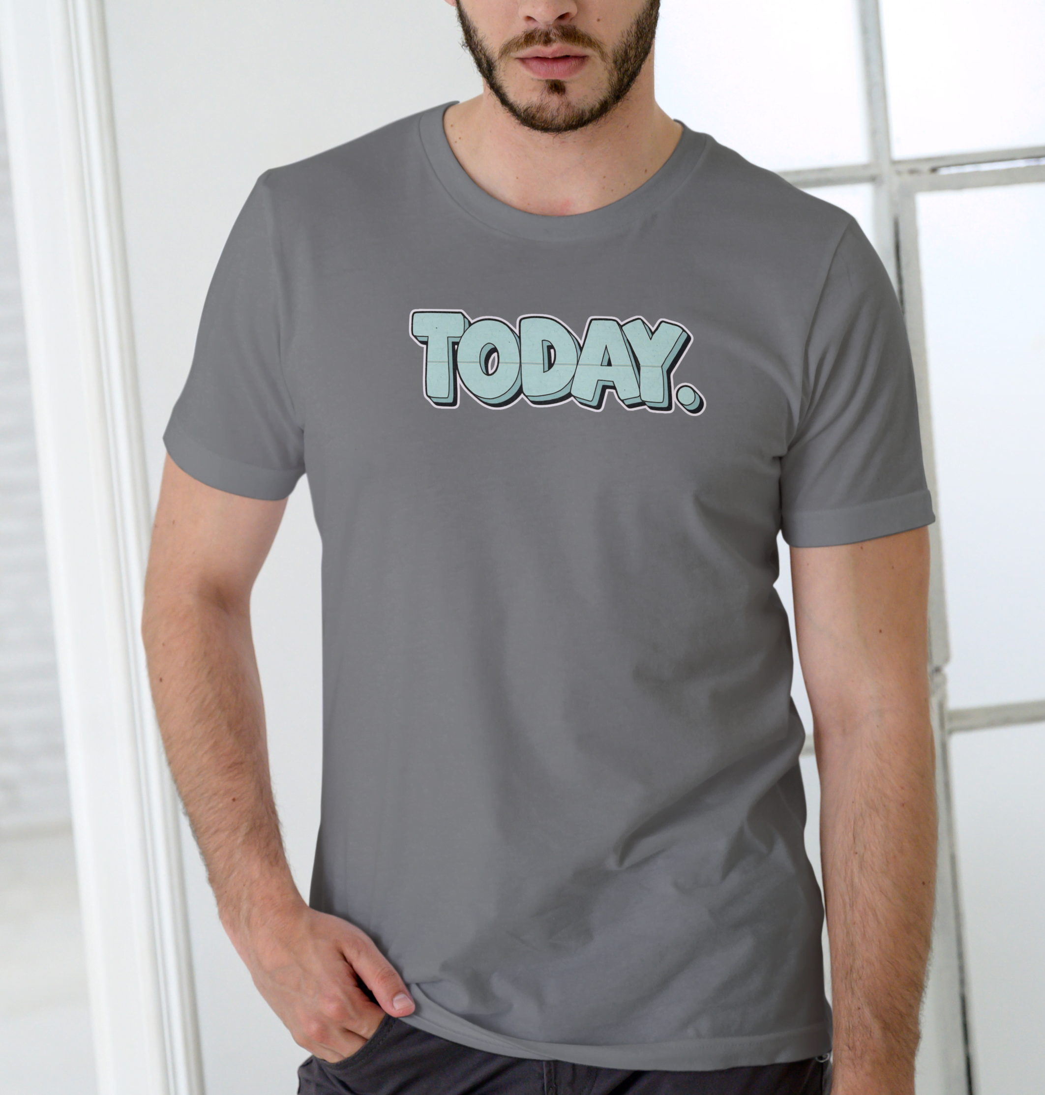 Today - Round Neck Half-Sleeve T-Shirt