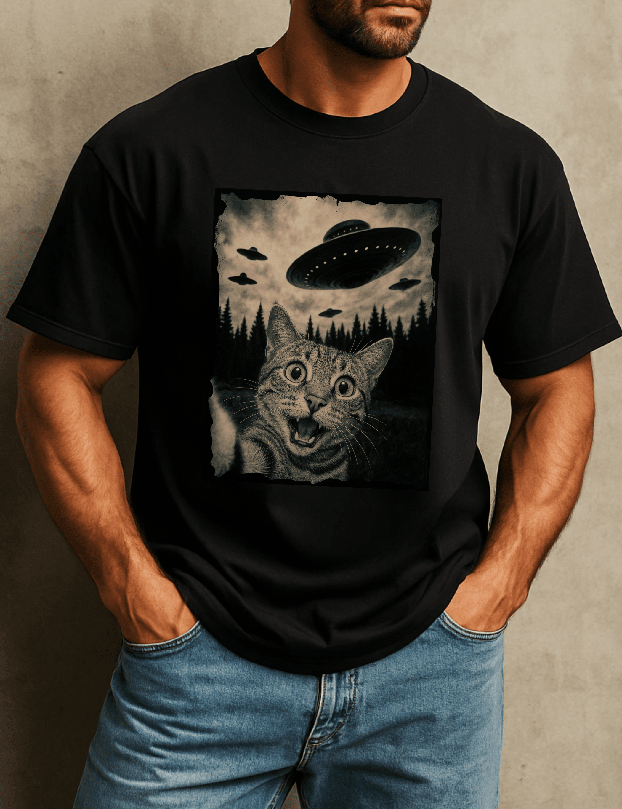 Selfie Cat - Oversized Standard T-Shirt