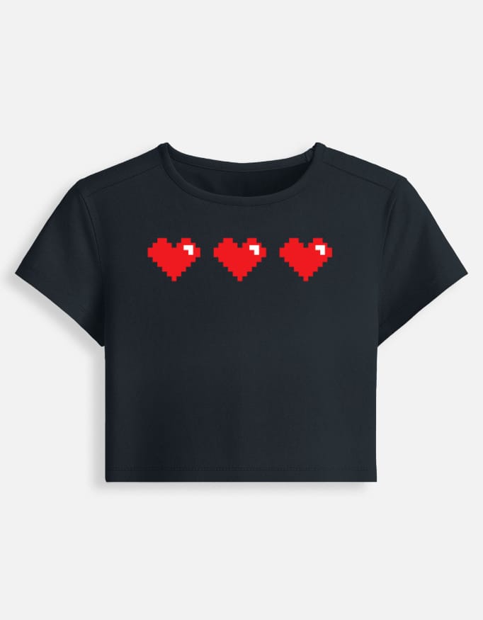 Pixel Heart - Women's Baby Tee - Image 2