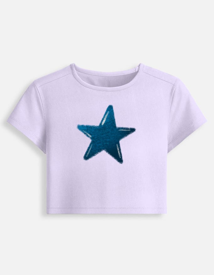 Blue Star - Women's Baby Tee - Image 2