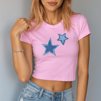 Denim Star - Women's Baby Tee