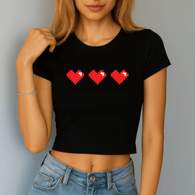 Pixel Heart - Women's Baby Tee